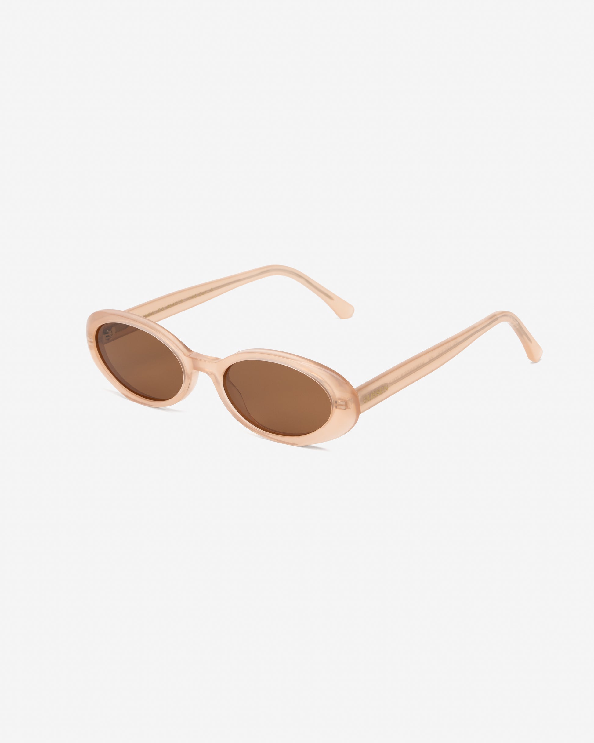 Bianca Nude oval sunglasses angled view