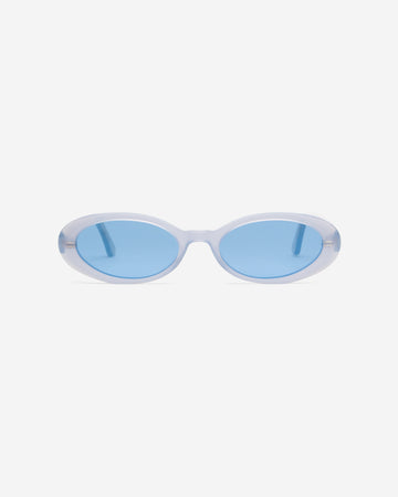 Bianca Blue oval sunglasses front view