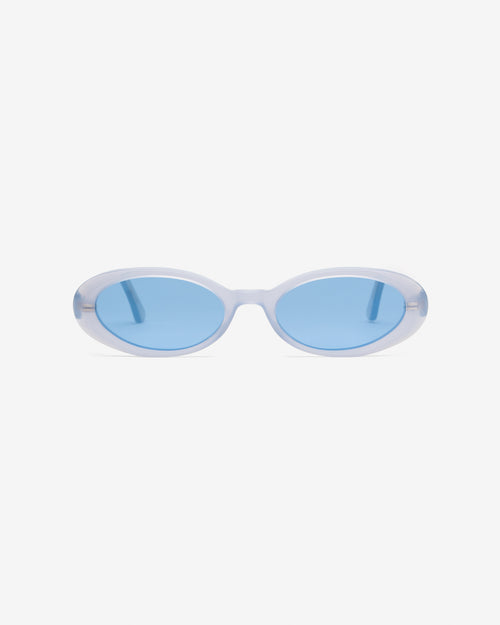 Bianca Blue oval sunglasses front view