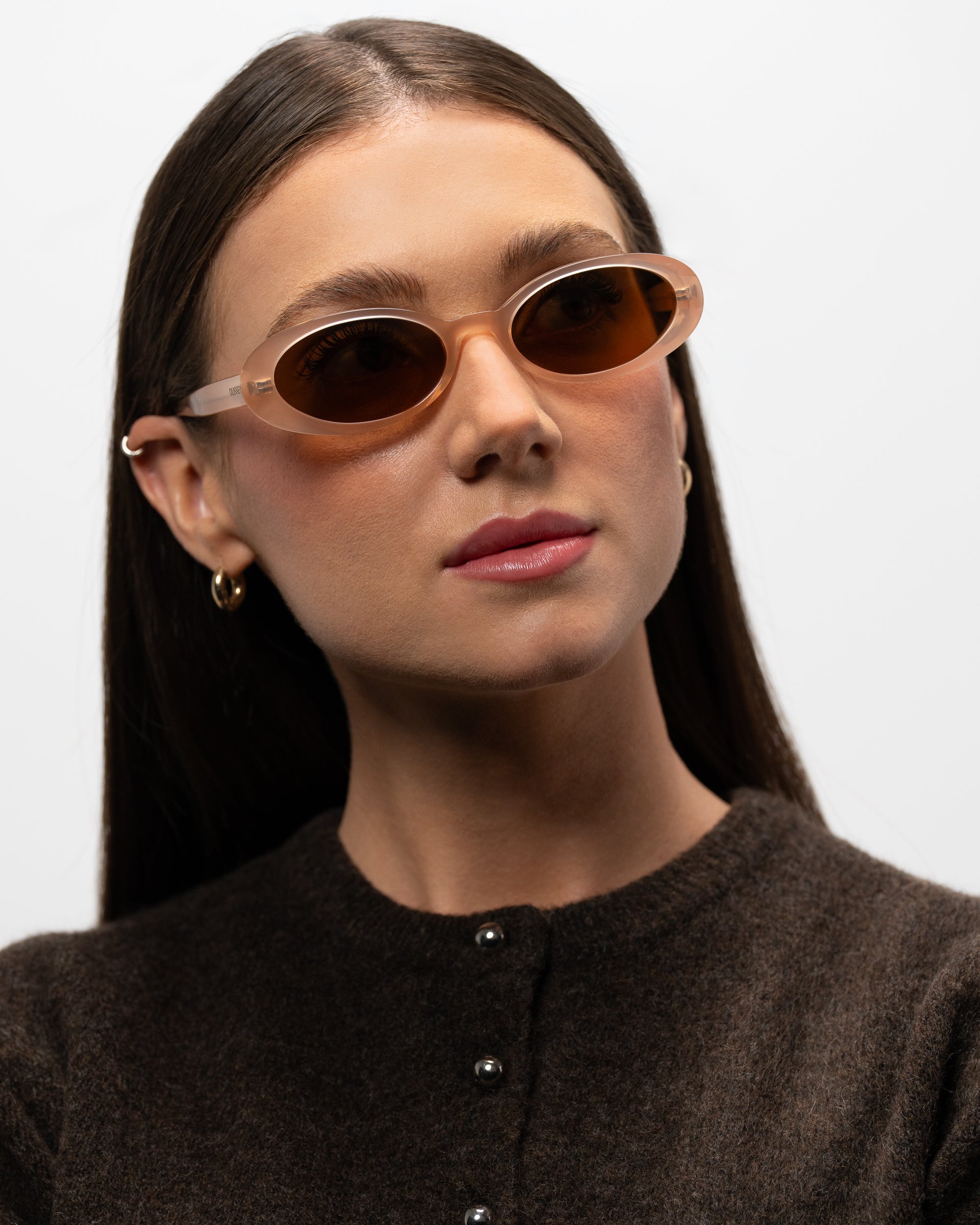 Bianca Nude sunglasses woman wearing