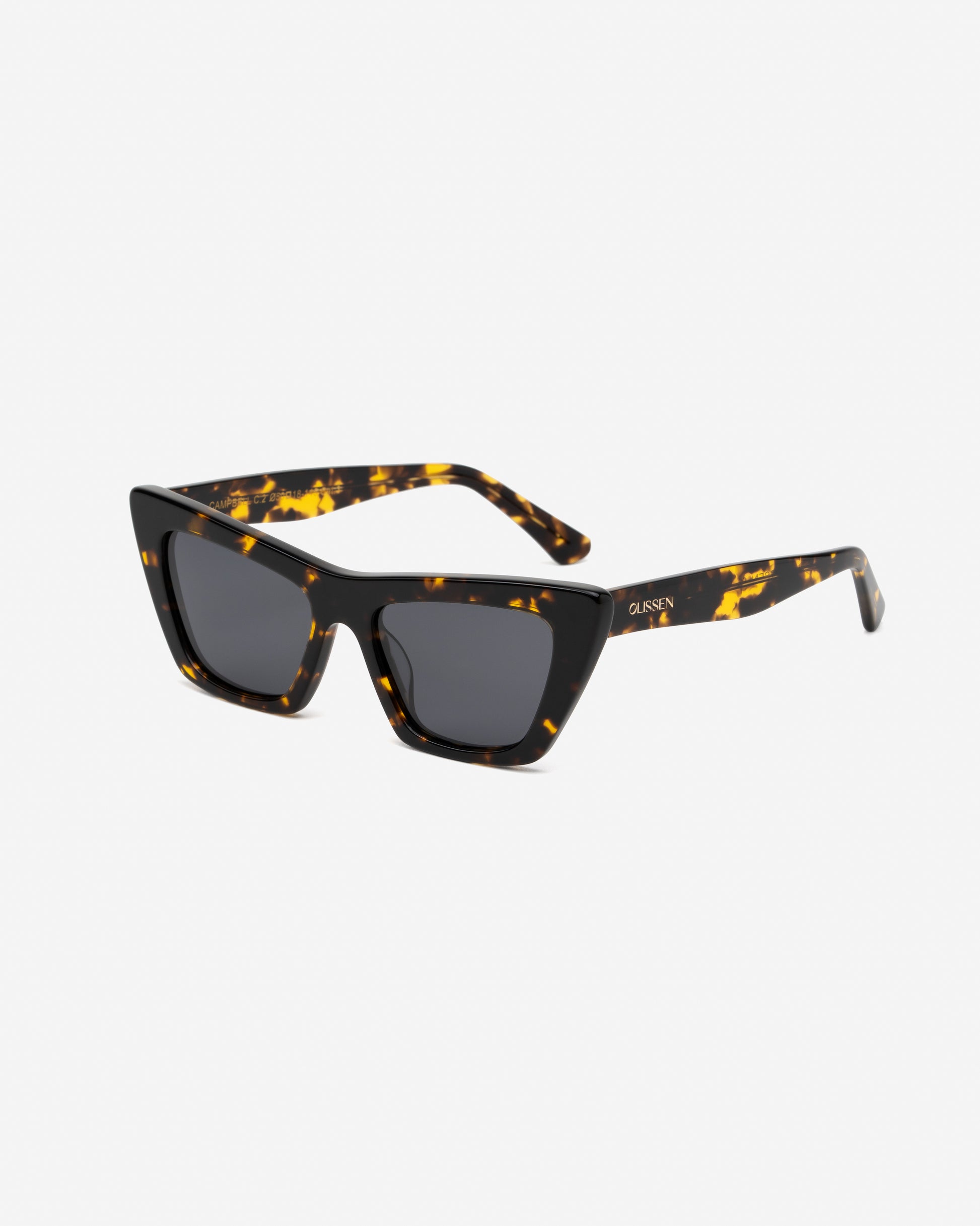 Campbell Havana cat eye sunglasses angled view