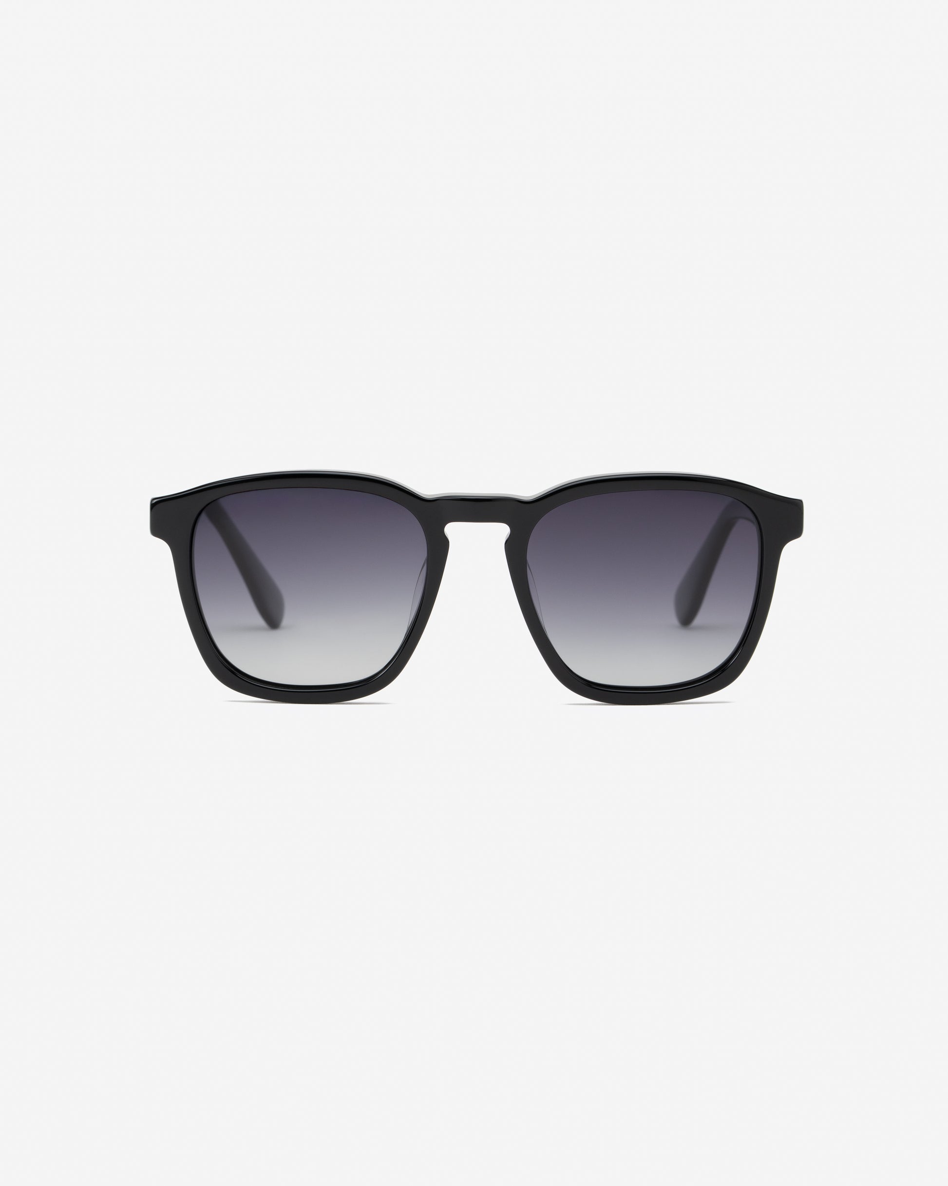 Enzo Black square sunglasses front view