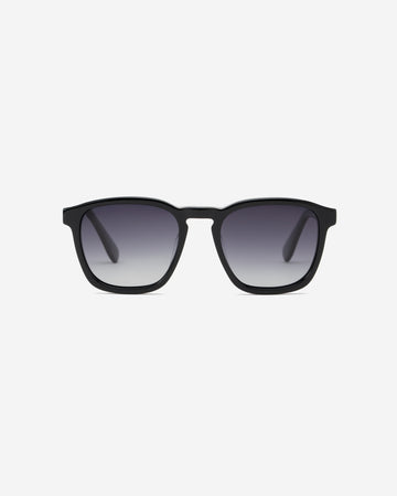 Enzo Black square sunglasses front view
