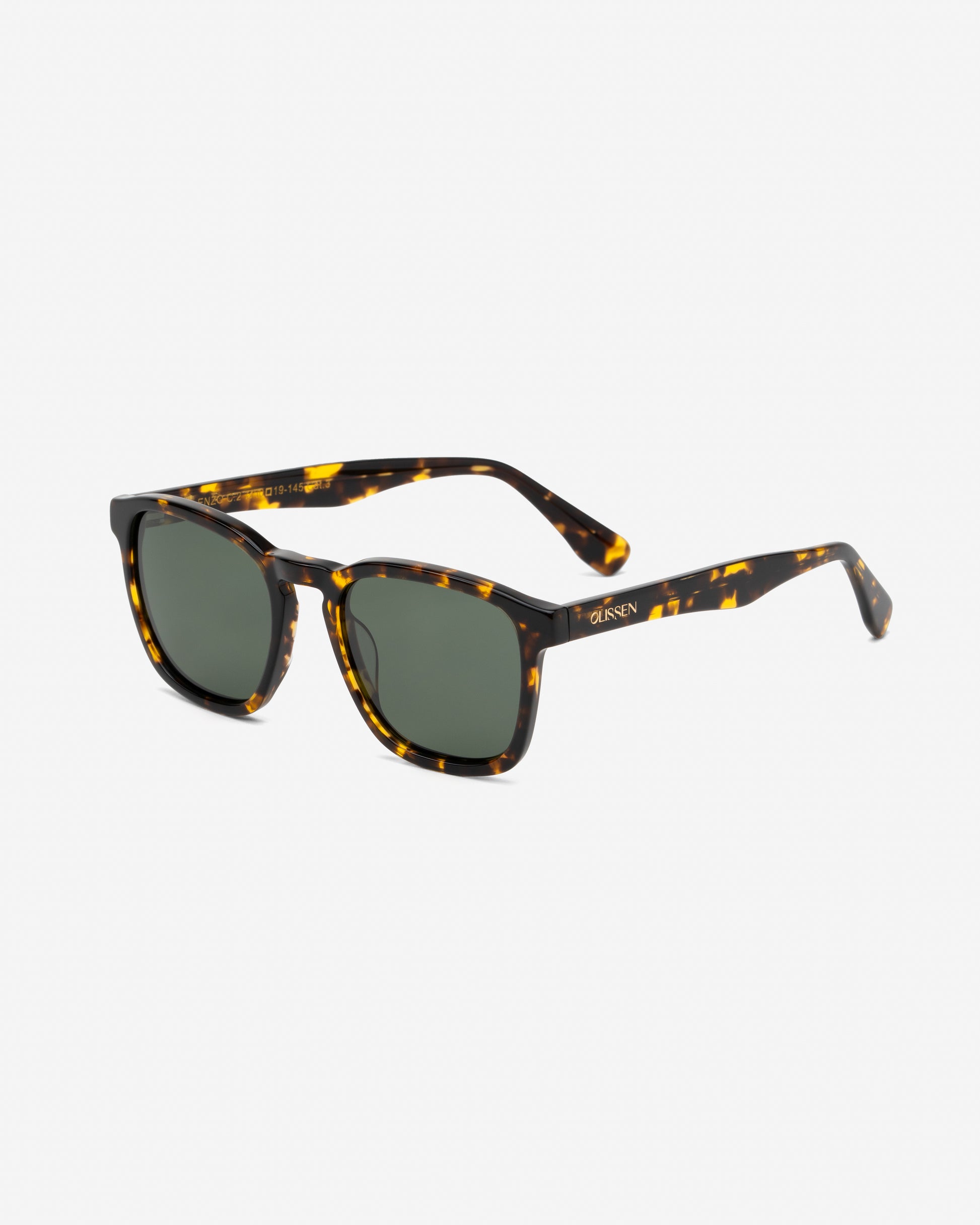 Enzo Havana square sunglasses angled view