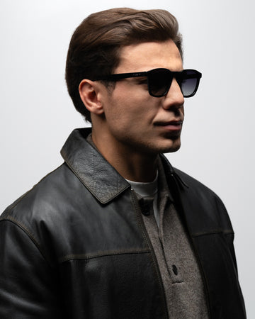 Enzo Black sunglasses man wearing