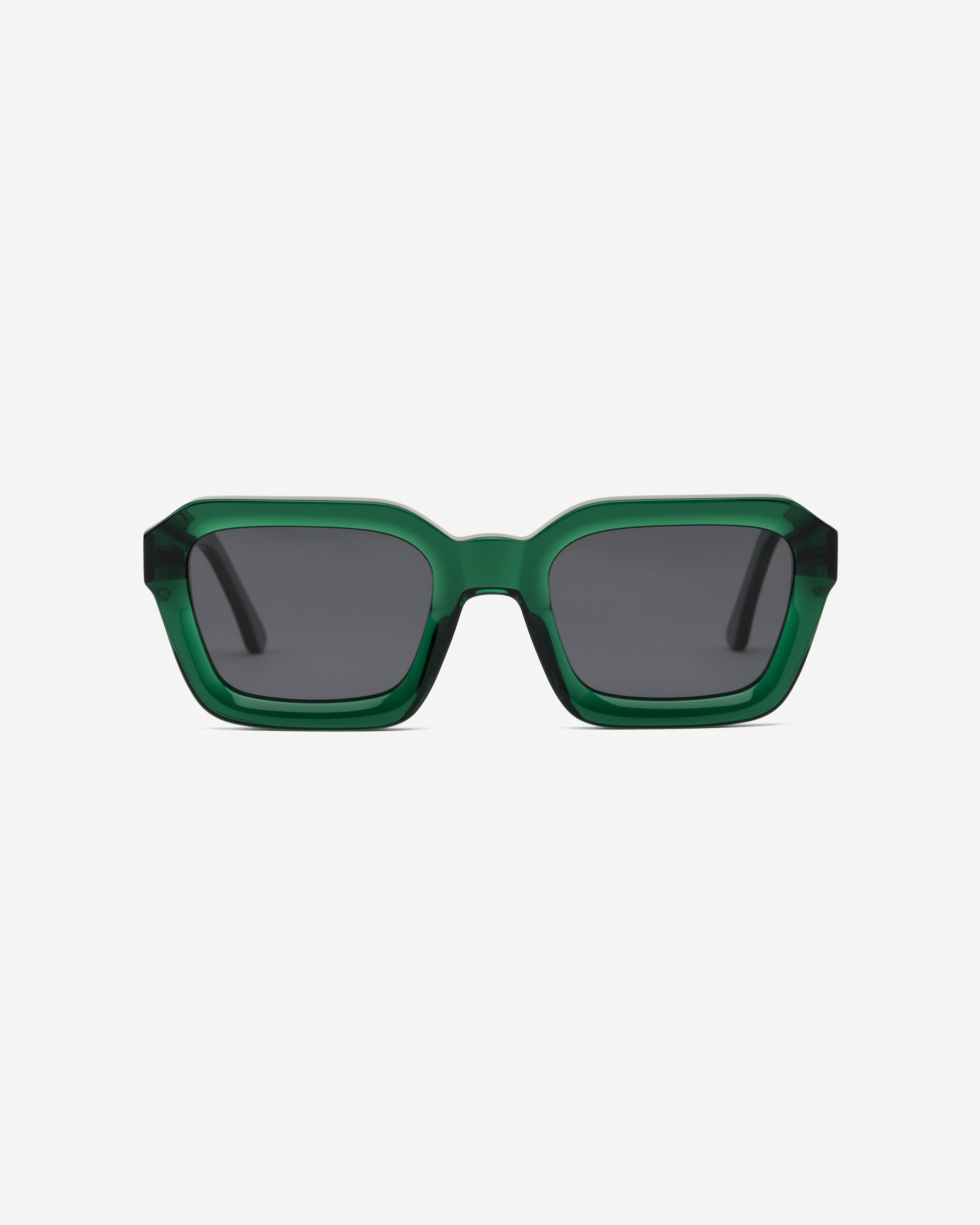 Montaro Green rectangular sunglasses front view