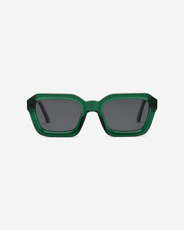 Montaro Green rectangular sunglasses front view