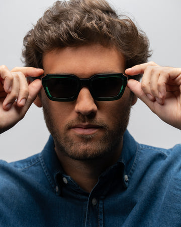 Montaro Green sunglasses man wearing