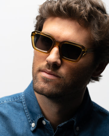 Montaro Yellow sunglasses man wearing