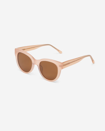Olivia Nude round sunglasses angled view