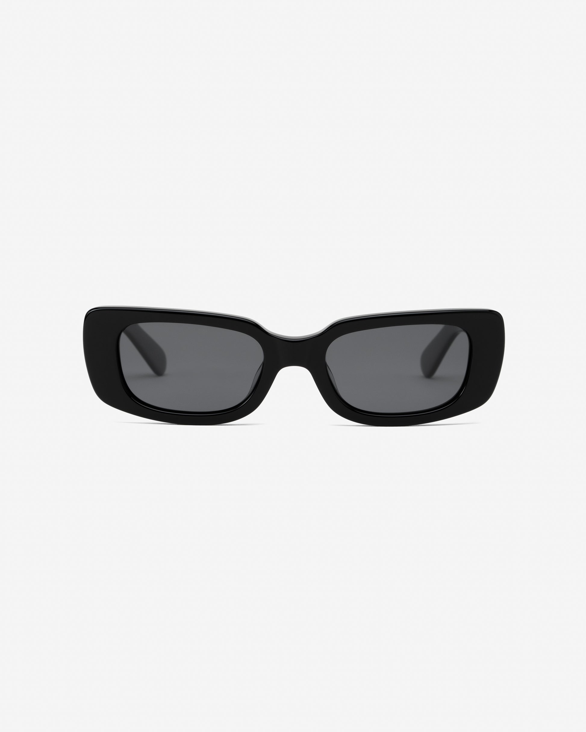 Trini Black rectangular sunglasses front view