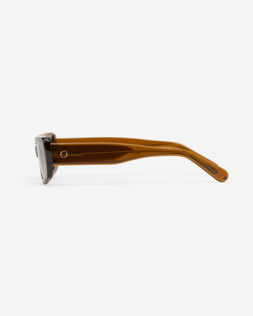 Trini Transparent Brown sunglasses side view
